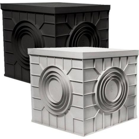 Caja registro polipropileno - 400 x 400mm gris