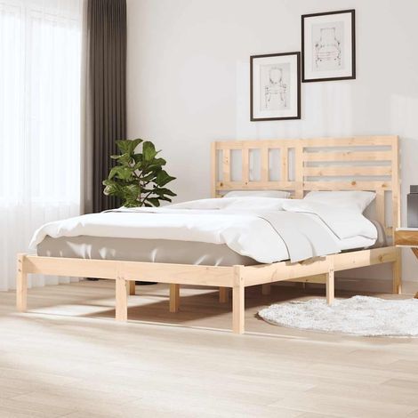 Massivholzbett ohne Matratze 120x190 cm Kiefernholz (1/5)