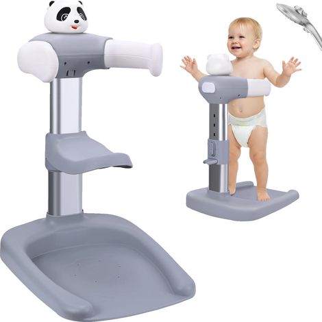 Support de bain pour bébé, hauteur réglable, design sûr, GRIS (1/2)
