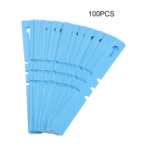 100pcs plastique pépinière jardin décor piquet étiquettes plantes étiquettes pelouse ornement bleu (1/5)