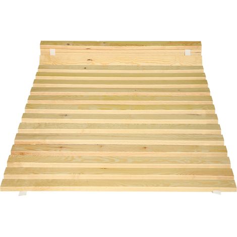Estructura de cama de madera con láminas sobre correa de colchón 100 x 200 CM