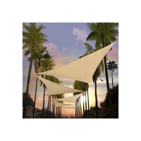 Tenda a vela, telo ombreggiante gazebo, piscina, giardino triangolare 3,6x3,6x3,6 mt