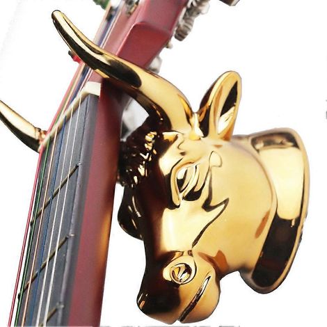 Support mural en forme de tête de taureau pour guitare, crochet de suspension, présentoir pour guitare basse et ukulélé, support de rangement décoratif (1/5)