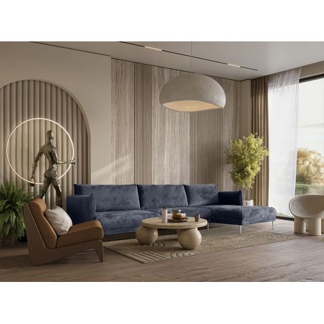 Ecksofa Designersofa MADISON XL Stoff Tender Way Blau Ottomane Rechts (1/5)