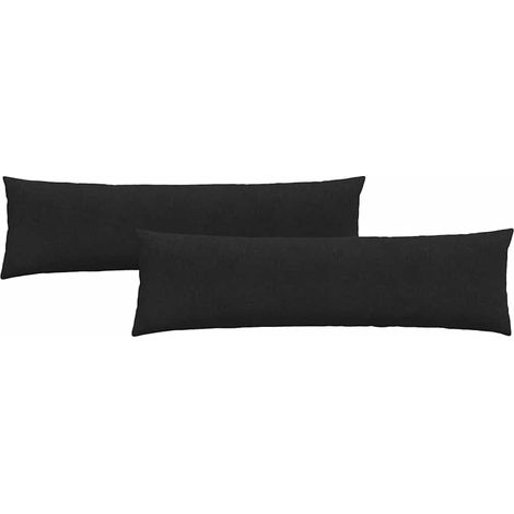Maison Exclusive - Sofakissen 2 pcs Schwarz 145 x 40 cm Stoff