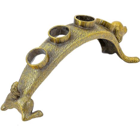 Support verseur antique en forme d'animal, 4 trous, doré, pour pendaison de crémaillère (1 pièce) (1/5)