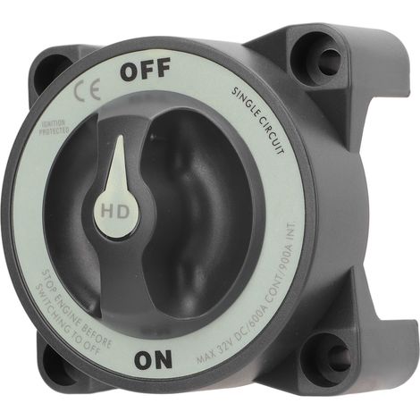Interrupteur coupe-batterie principal 600 A, sectionneur/isolateur de circuit unique marche/arrêt, étanche IP66, 3 bornes, pour camping-car ou bateau (1/5)