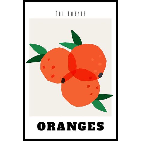 Affiche encadrée oranges Californie (1/5)
