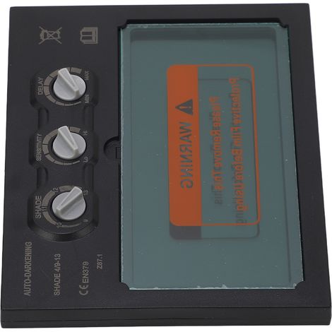 Écran de soudure auto-obscurcissant panoramique 92,5x42,5 mm, viseur réglable pour masque de soudage, équipement professionnel. (1/5)