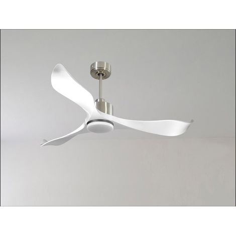 Modulo de KlassFan - Super destratificateur et ventilateur DC 132 cm Chrome bois blanc Lumière dimmable 25 à 40 m² (1/5)