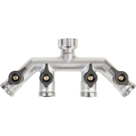 GEKA® plus Vierwegeventil Außengewinde 4 x 3/4 Zoll & Muttern-Gewinde 3/4 Zoll EAN 4015933105209 (1/2)