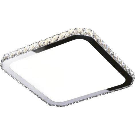 Plafonnier LED Maxlight Prezzio 44x44 24W chromé/noir (1/3)