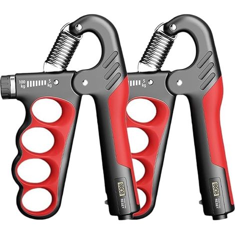Grip Strengthener - Adjustable 5-100 Kg Resistance - Mechanical Counter - Hand And Forearm Exercise Tool - 1 Unit (1/5)