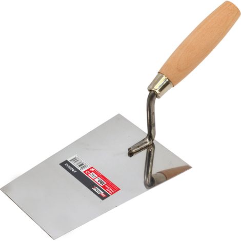 Awtools 180 mm Trapezkelle aus Edelstahl mit Holzgriff