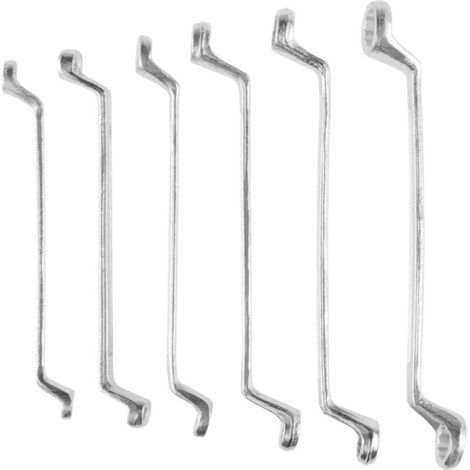 Clés polygonales coudées 6-17 mm, jeu de 6 - idéales pour les travaux mécaniques