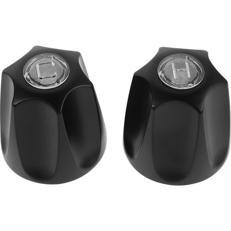 2 Pièces Poignée de Robinet de Douche Noire Mate, Alliage de Zinc (1/5)