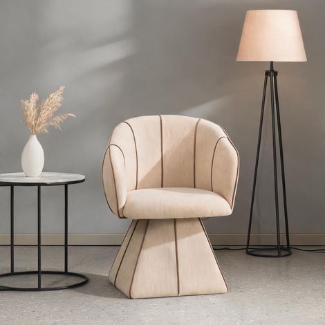 Fauteuil camel en chenille 56 x 54 x 74,5 cm (1/5)