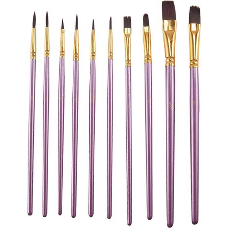 Set mit 20 Pinseln für Aquarell-, Ölmalerei auf Leinwand, Holz und Modellbau. (1/5)