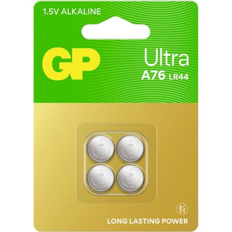 GP Pile bouton LR 44 1.5 V 4 pc(s) 110 mAh alcaline(s) Ultra (1/3)