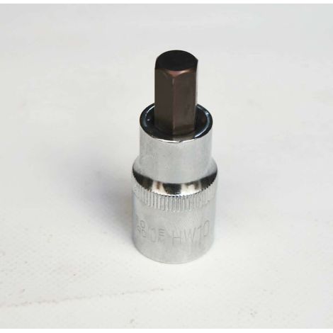CHIAVE A BUSSOLA ESAGONALE H10 CORTA PUNTA 55 MM 1/2&quot BUSSOLE ACCIAIO CHIAVI (1/3)