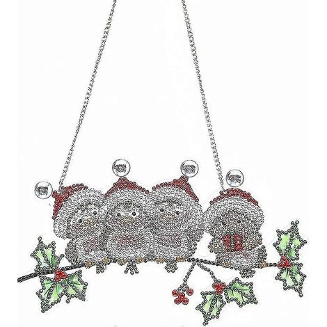 Kit de bricolage pour couronne de porte diamantée, peinture diamant, bonhomme de neige de Noël à suspendre au mur, art mosaïque, décoration de porte ou fenêtre, ornement de Noël (1/5)