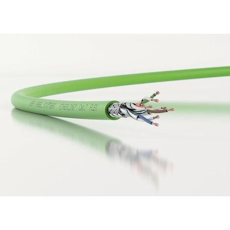 Lapp 10 Meter 2170934 ETHERLINE Cat.7 FLEX 4x2x26 AWG Ethernet IP 600 MHz I 7-drähtig I LABS-frei I LAN-Kabel feindrähtig I S/FTP Schirmung I Verlege-Kabel I Netzwerkkabel I Profinet I Datenkabel