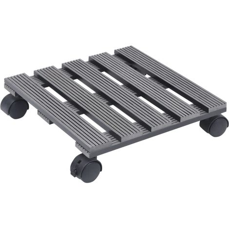 Maison Exclusive - Pflanzenroller 4 Stk. Grau 30x30x7,5 cm WPC