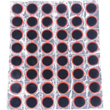 48 Pcs Réparation de Pneus en Caoutchouc Robuste Patch de Pneu Urgent de 25mm Rustine Pneu Universelle Reparation Pneu Moto Ronde pour Vélo Moto Chambre à air de Bicyclette de vélo (1/5)