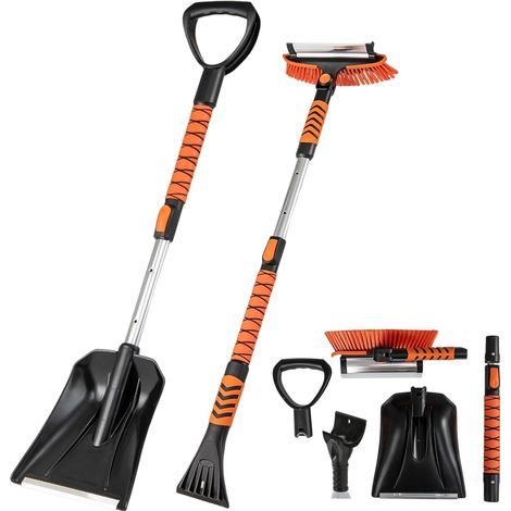 Grattoir Pare Brise Voiture Telescopique,Raclette Pare Brise Voiture,Brosse Neige Voiture,Balai Neige Voiture,Balai à Neige pour Voiture,Raclette Voiture Givre pour SUV Camion. (1/5)