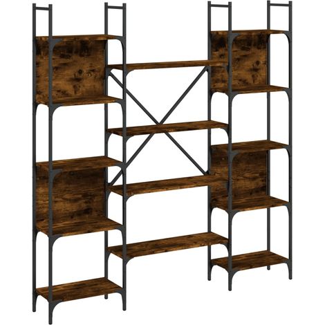 Maison Exclusive - Bücherregal Räuchereiche 155,5x24x166,5 cm Hol