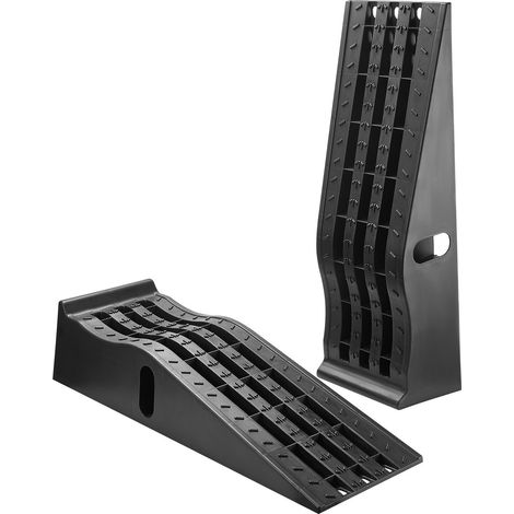 Rampes de voiture, 2 pièces, capacité 5897 kg, hauteur de levage 155 mm, rampes de service portables pour entretien garage et vidange, robustes pour camion SUV, noir (1/5)