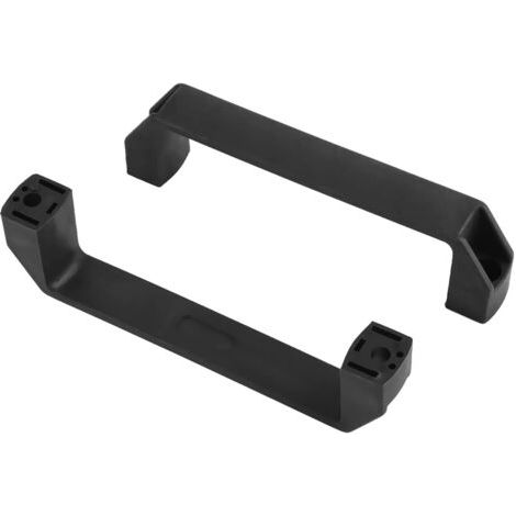 2 Industrieschrankgriffe, 180 mm Lochabstand, für Maschinentüren, Fabrik, Werkstatt, Fertigung, schwarze Aluminiumlegierung, schraubenlos
