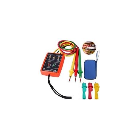 3 Présence de séquence de rotation de phase Tester Indicateur compteur Détecteur LED et buzzer 60V 600V (3 Phase AC) SM-852B