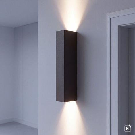 Up- & Down Wandlampe MALMO in Schwarz 2-flmg (1/5)