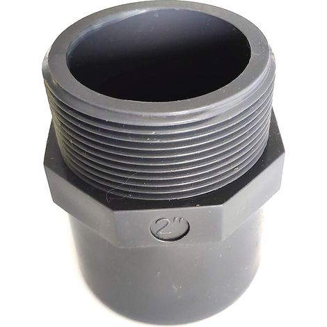 Interplast – Embout fileté 63mm – Colle pour filetage à visser – Vanne PVC pression – Diamètre intérieur 50mm – Pour chantiers humides