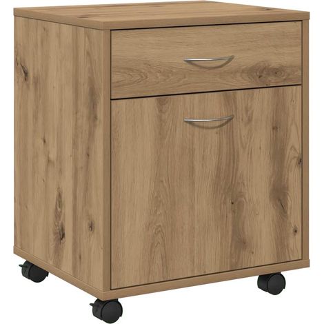 Maison Exclusive - Armario con ruedas madera ingeniería roble art