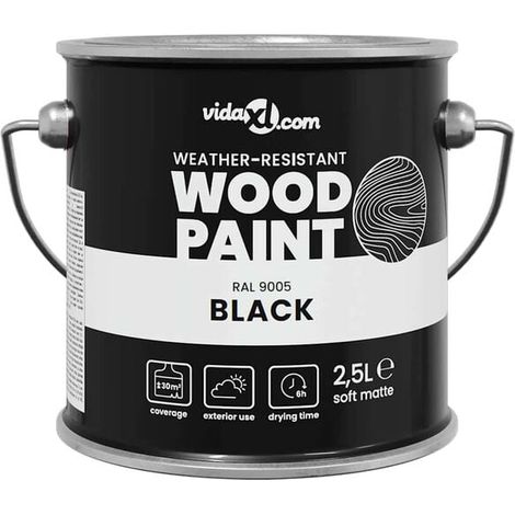 Peinture à effet bois noir, impression murale 2,5 litres