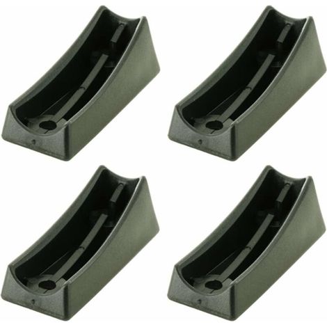 – Lot de 4 embouts en plastique noir pour chaises Cantilever – Protection de sol – Ø tube 22mm – Installation par vissage (1/2)