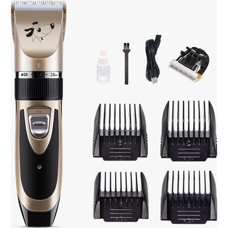 Rasoir pour animaux de compagnie - Rechargeable et silencieux - Ensemble tondeuse (1/5)