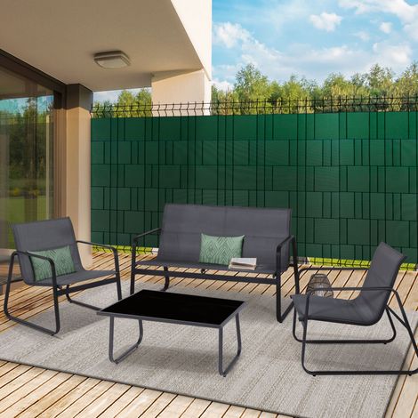 Kit de 35 M lamas horizontales de PVC flexible verde para oscurecer (1/5)