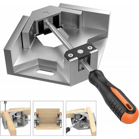 Équerre de serrage 90° en aluminium, étau d'angle réglable avec poignée, serre-onglet pour cadres photo, serre-joint d'angle droit pour bois et métal, outil de travail du bois (1/5)