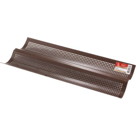 Plaque à 2 baguettes perforées en métal anti adhérent 38 x 1