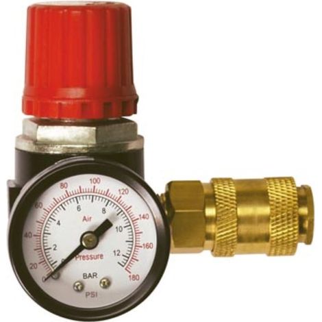 Stanley Reductor de Presión Mini 1/4" Con Manómetro Y Válvula de Aire 12 Bar