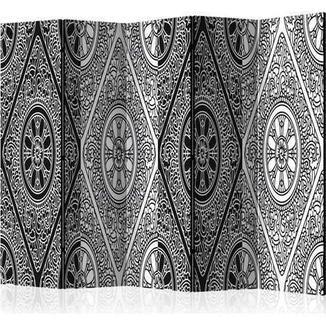 Paravent 5 Volets "Ethnic Monochrome" 172x225cm (1/2)