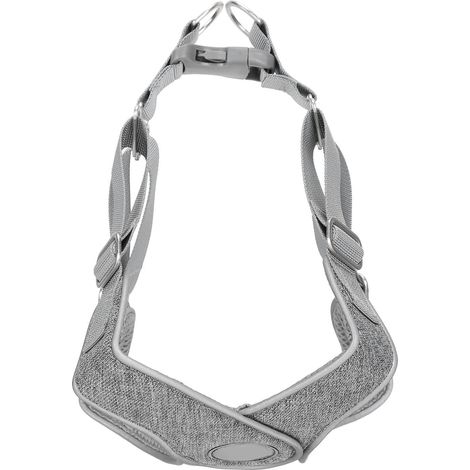 Laisse pour animaux de compagnie, harnais à bandes réfléchissantes, sangles réglables en néoprène pour chats et chiens pour promenades en extérieur (1/5)