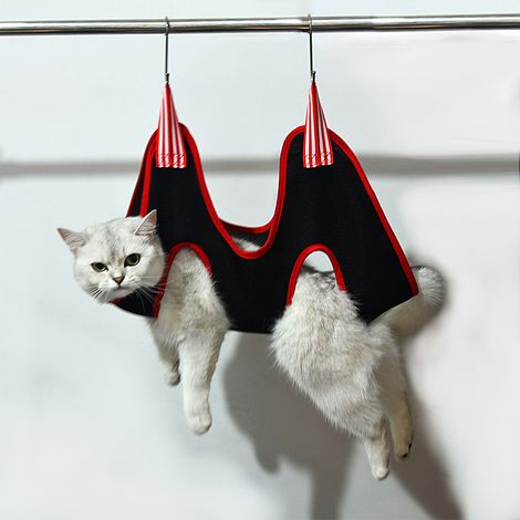 Dog Grooming Hammock, Cat Grooming Hammock, Cat Nail Clipper Hammock, Dog Grooming Accessories, Nail Clipper Harness, Cat Harness for Nail Clippers, Paw Grooming (Small) (1/4)