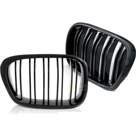 Paire grilles calandre BMW serie 5 E39 95-03 look sport noir glossy-38502294 (1/5)