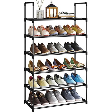 Etagere Chaussure 6 Niveaux, Meuble Chaussure en Métal (1/5)