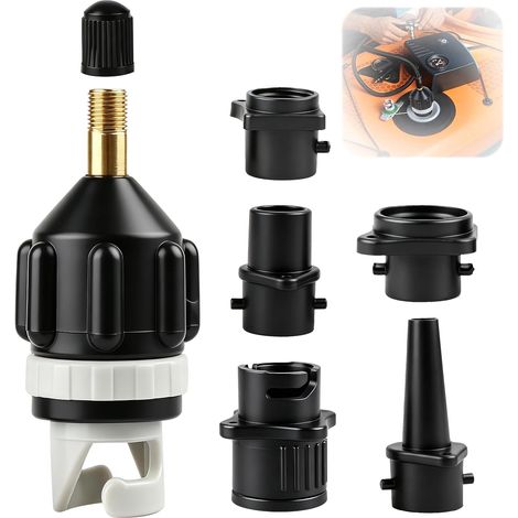 Paddle Inflator Adapter with Gas Nozzles Valve Adaptor Sup Inflating Tip Universal for Paddle Board Kayak Inflatable Boat Accessories Replacement (1/5)