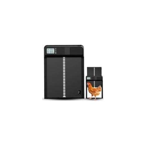 Automatische Hühnerstalltür, automatische Hühnerstalltür mit Timer und manueller Bedienung, Aluminium mit LCD-Bildschirm, batteriebetrieben, sicherer und komfortabler Hühnerstall (1/5)